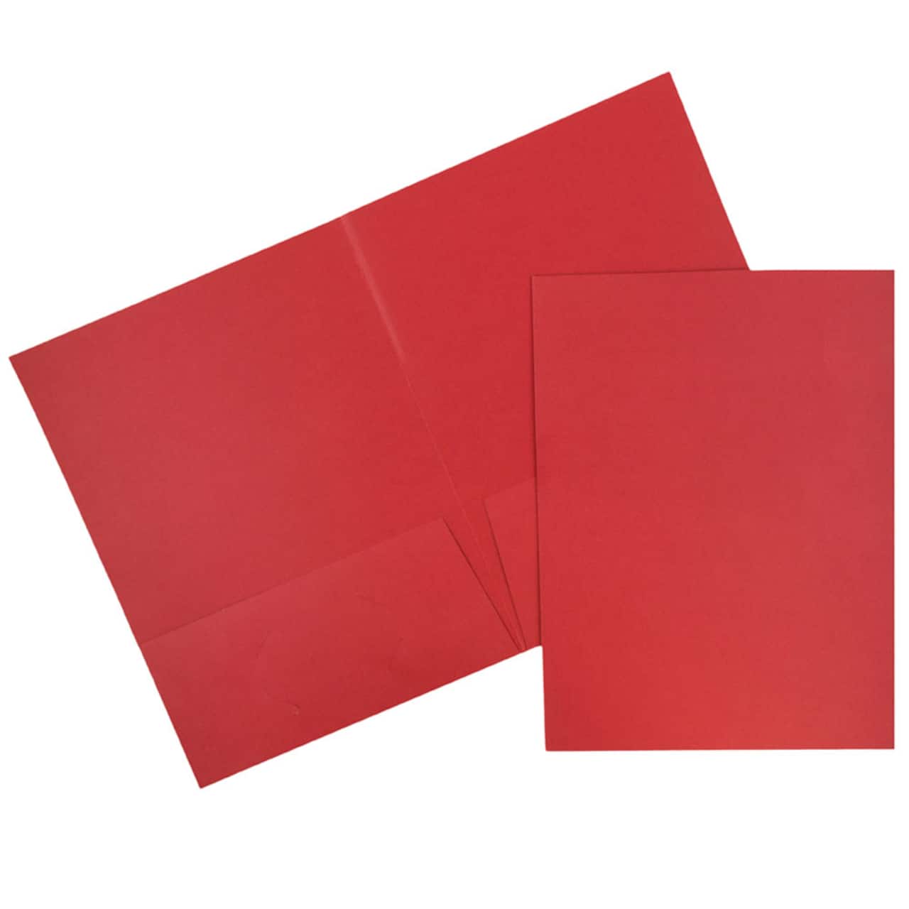 JAM Paper 2-Pocket Textured Linen Business Folders, 6ct.